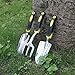 Ohuhu 3 Piece Softouch Garden Tool Set/Gardening Tool Set - Cultivator, Transplaner, Trowel