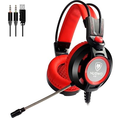 NUBWO Over Ear Gaming Auriculares con Micrófono, Dominican