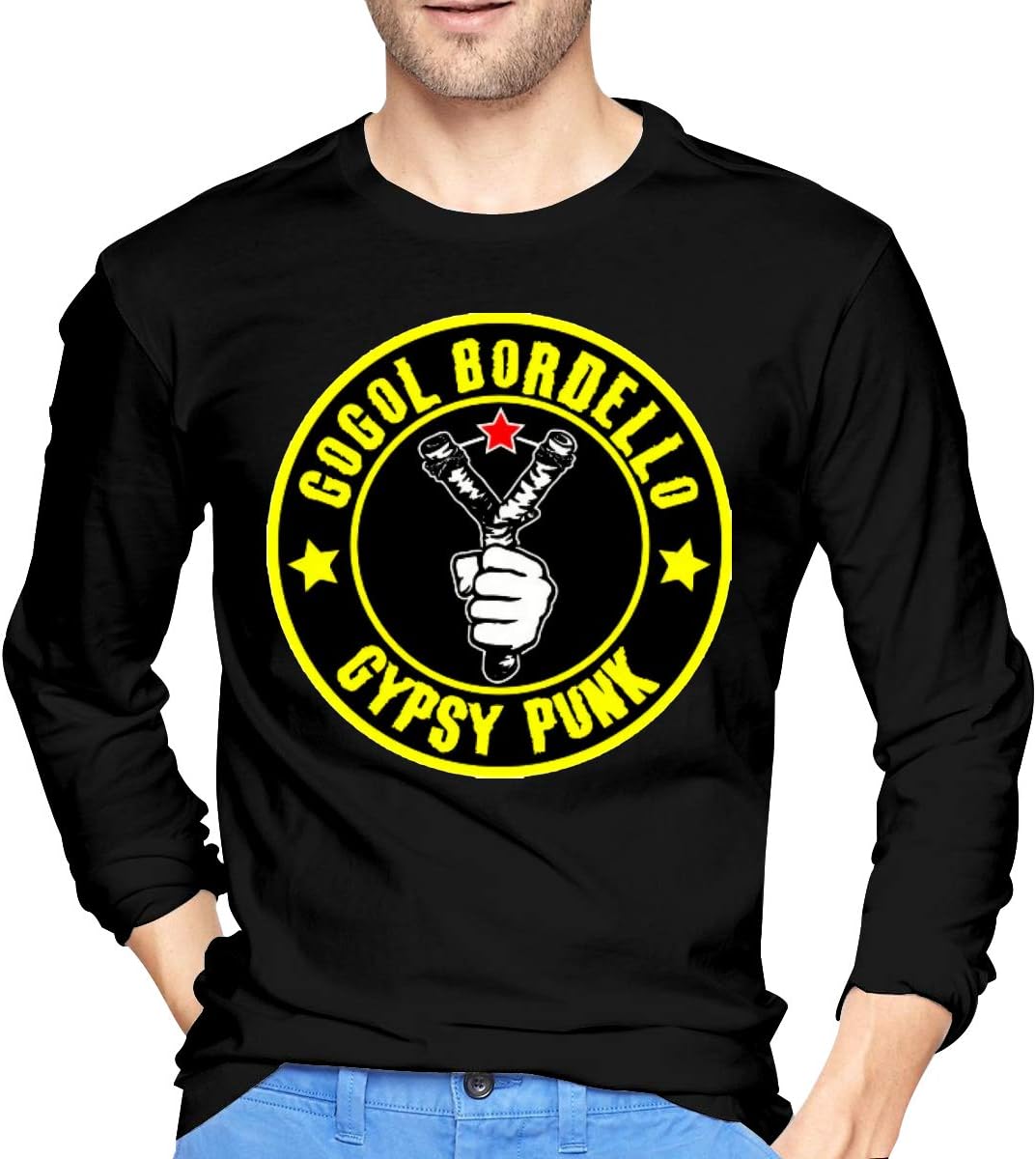 COURTNEY FRANCIS Mens Cool Gogol Bordello Long Sleeve T Shirt Black