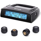 Tymate RV Tire Pressure Monitoring System - M7-3 TPMS Tire Pressure Monitor System(0-87 PSI) with Solar Charger, RV TPMS with