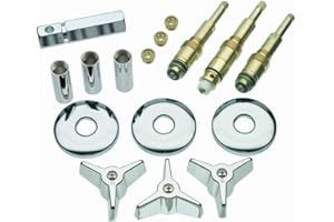 DANCO Bathtub and Shower 3-Handle Remodel/Rebuild Trim Kit for American Standard Colony Faucets | Cross-Arm Handle | 9C-23H, 9C-23C, 11C-1D | Chrome (39614)