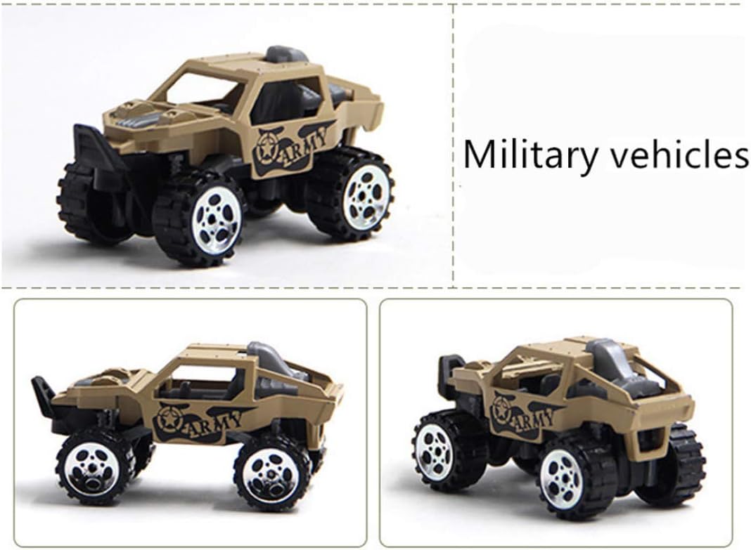 PowerTRC Die-cast Military Truck Army Vehicle Models Car Toys, Mini Battle Army Toy, Panzer, Anti-Air Vehicle, Helicopter Playset for Kids: Toys & Games