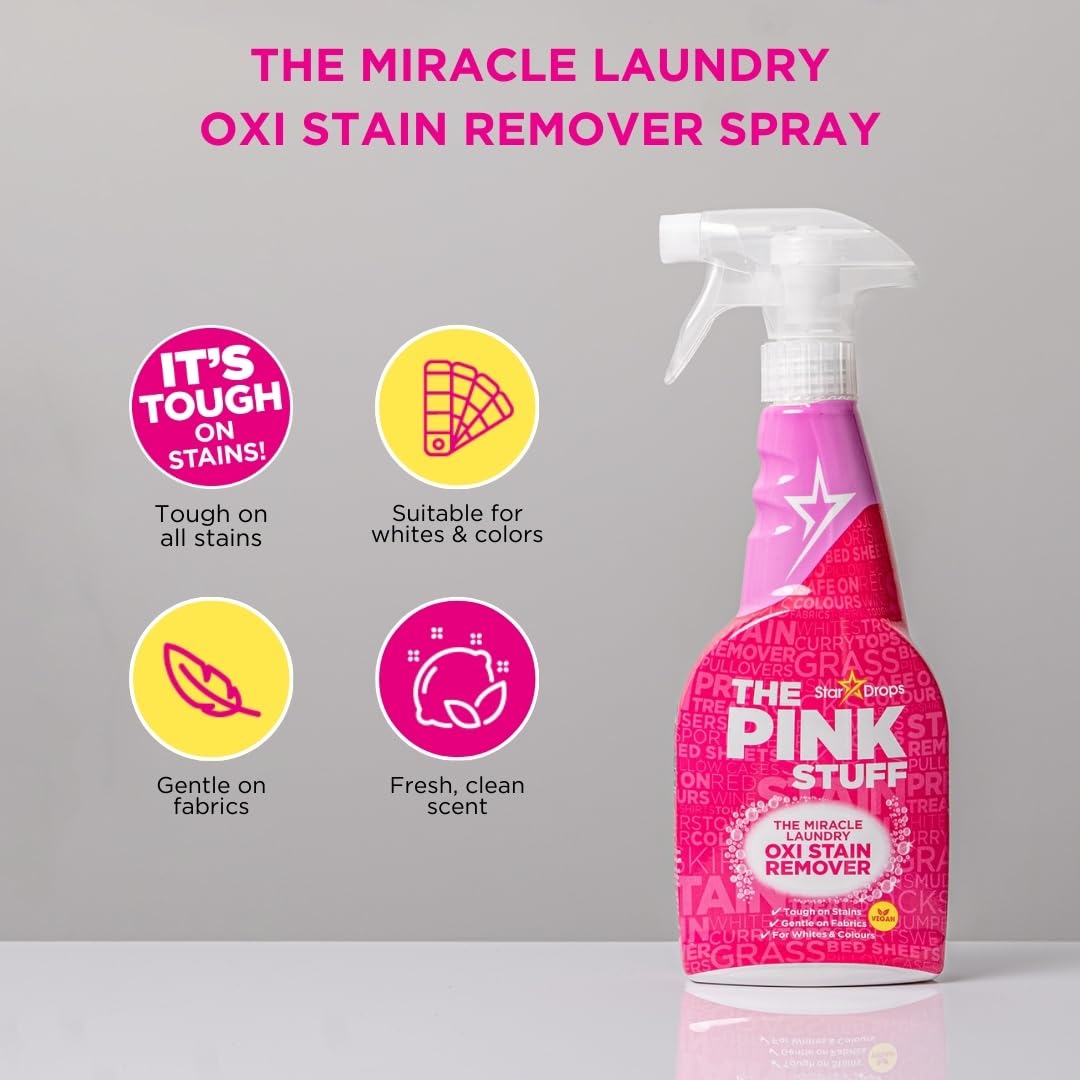 Stardrops - The Pink Stuff - The Miracle Laundry Oxi Stain Remover Spray 500ml