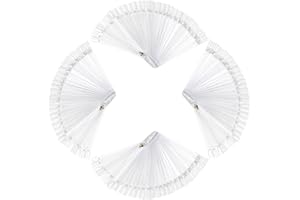 AHIER Nail Swatch Sticks, Swatch Sticks Nail Polish, Fan-shaped False Fake Nail Art Tips Sticks Polish Gel Salon Display Chart Practice Tool (200 Pack)