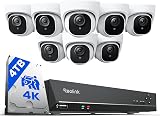 Reolink 4K PoE NVR Security System 16CH 4TB HDD 8x Outdoor Cameras RLK16-800D8