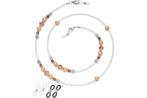 ERNAULO Glasses Chain for Women Eyeglass Chain Eye Glasses Holders Around Neck Beaded Eyeglass Chains for Women