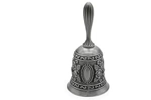 AVESON Hand Bell, Metal Call Bell Alarm Hand Held Service Call Bell Desktop Bell Tea Dinner Bell Game Bell, Christams Bell, Tin Color