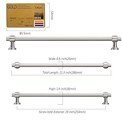 Amerdeco 10 Pack Brushed Satin Nickel Cabinet Pulls