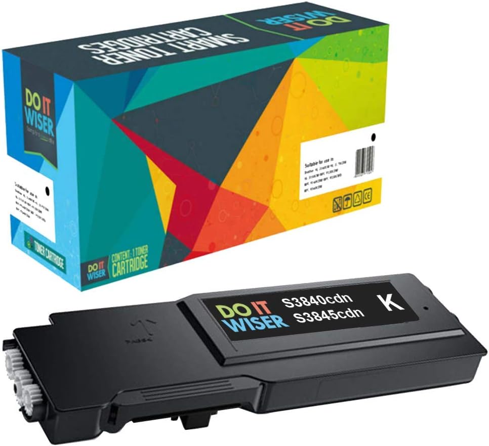 Do it Wiser Compatible Toner Cartridge Replacement for Dell S3840cdn S3845cdn 593-BCBC Black Extra High Yield
