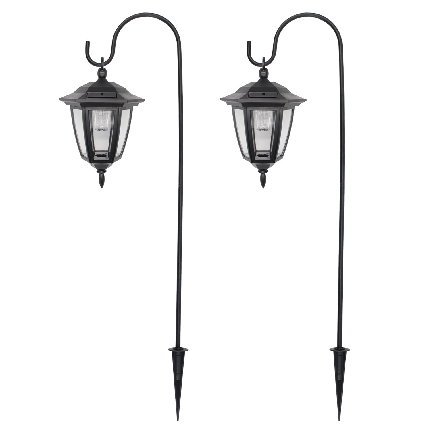 Maggift 26 Inch Hanging Solar Lights Dual Use Shepherd Hook Lights with