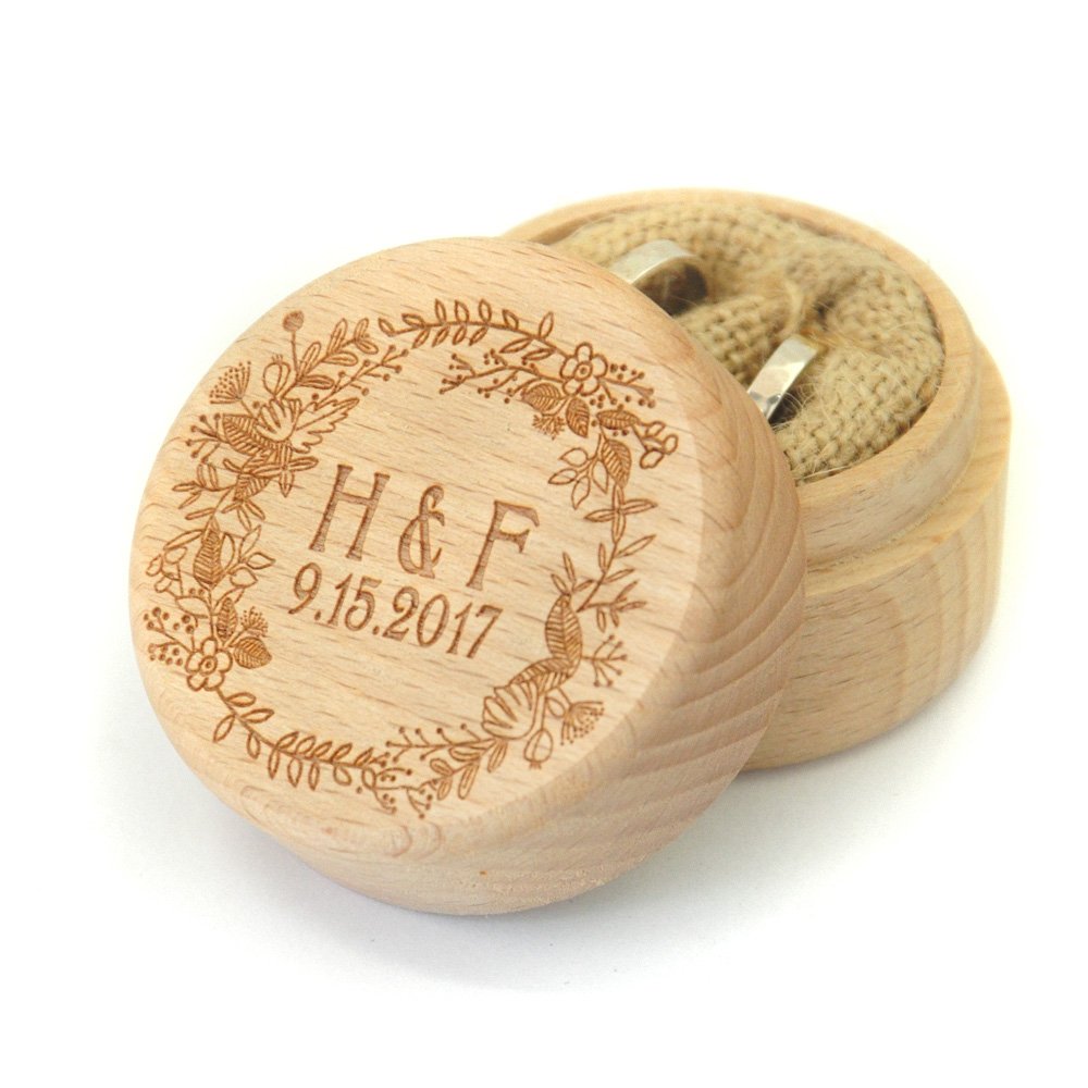 wooden ring box for wedding