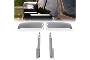 SPORTULI Chrome Towing Top+Side Clip-On Mirror Covers Replace for 2020 2021 2022 2023 2024 2025 Chevy Silverado GMC Sierra 2500HD 3500HD (Chrome)