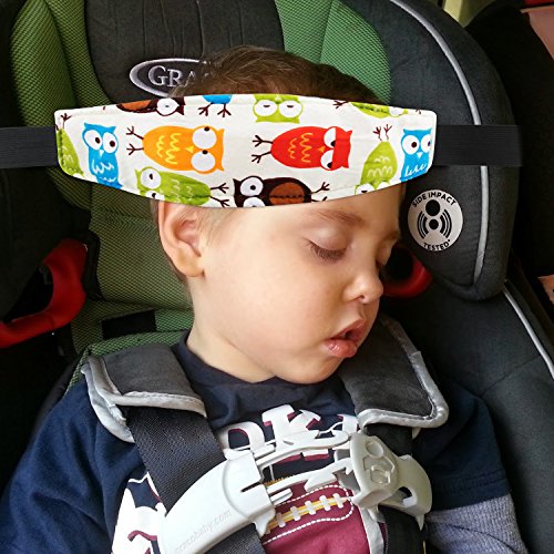 Pack of 2, Baby Kids Safety Head Support Band and Toddler Car Seat Neck Relief, Adjustable Car Seat Sleeping Head Support Strap, Offers Protection and Safety for Children (Blue Bear + Yellow Owl) - Thumbnail 6