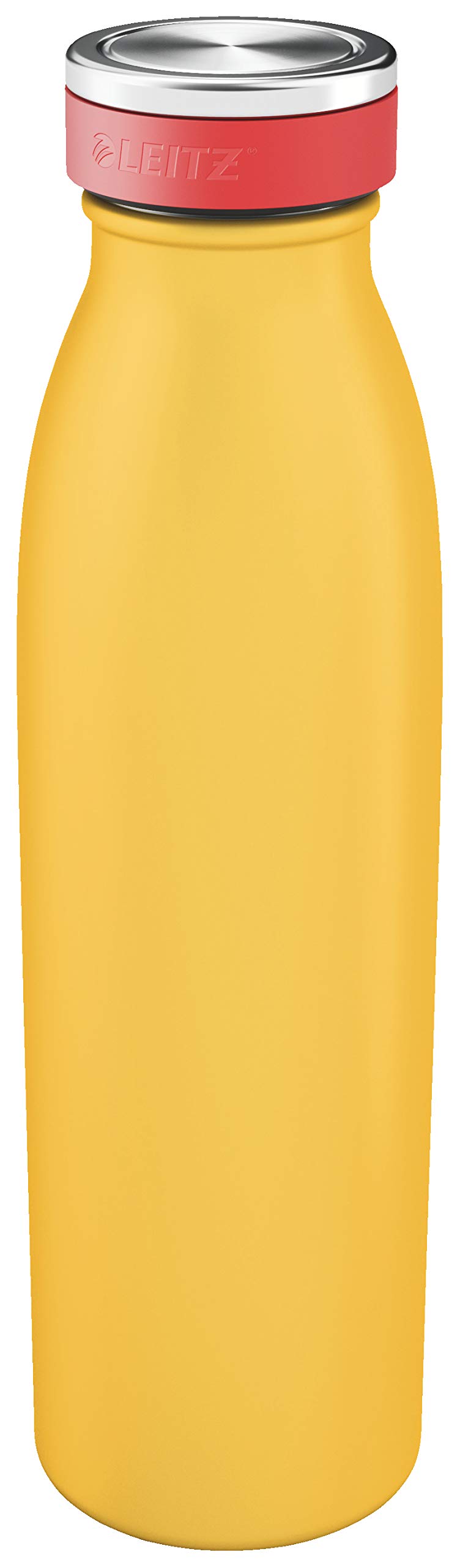 Leitz Water Bottle, Stainless Steel, Thermal Insulation for Hot and Cold Beverages, Reusable, Cosy Range, Warm Yellow, 90160019