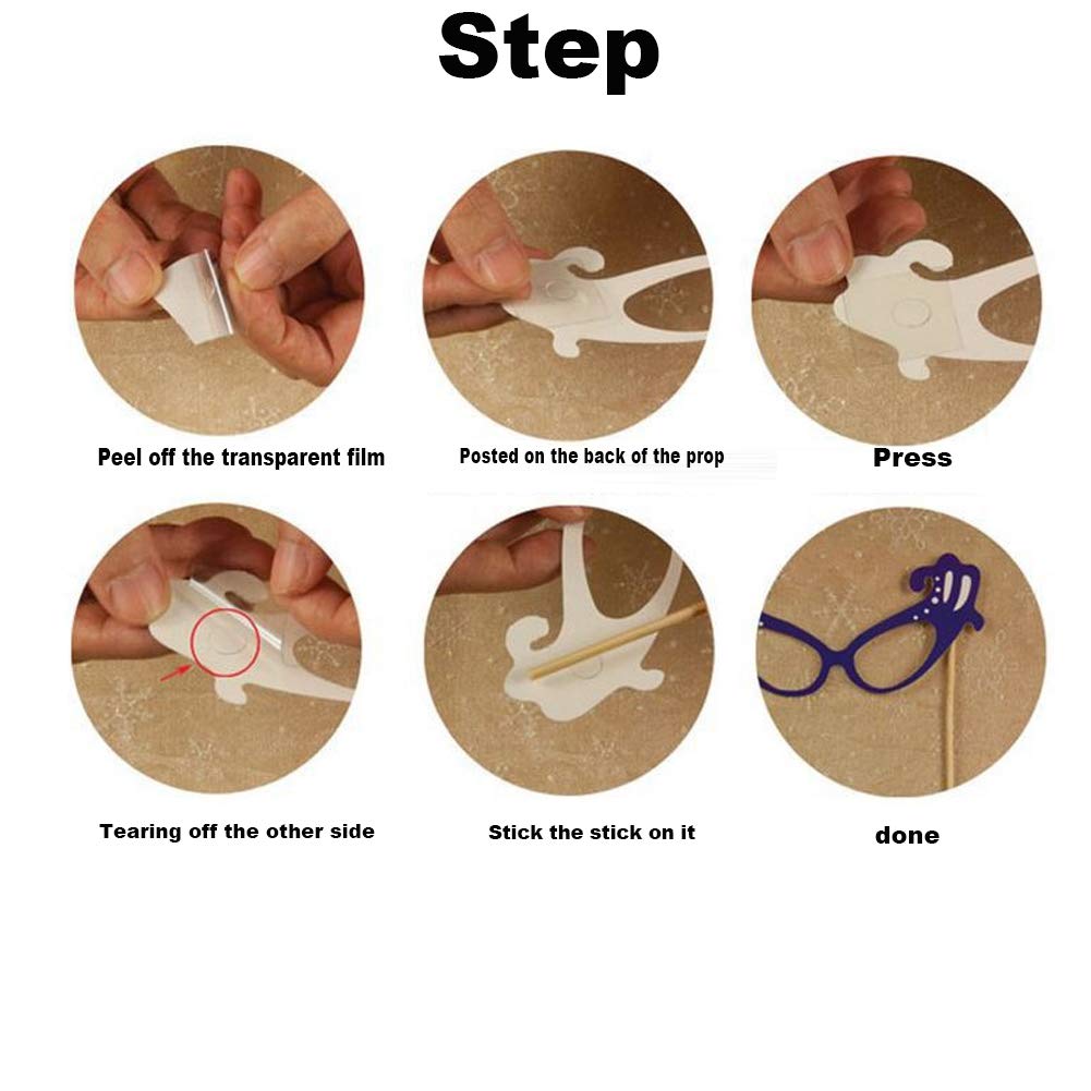 Hawaiian Photo Booth Props for Holiday, Wedding, Fun Party Decorations - 43 Count