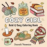 Amazon.com: Cozy Girl Winter Coloring Book: Bold and Easy Hygge ...
