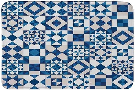 Alfombrilla antideslizante para decoración en azul marino, textura de