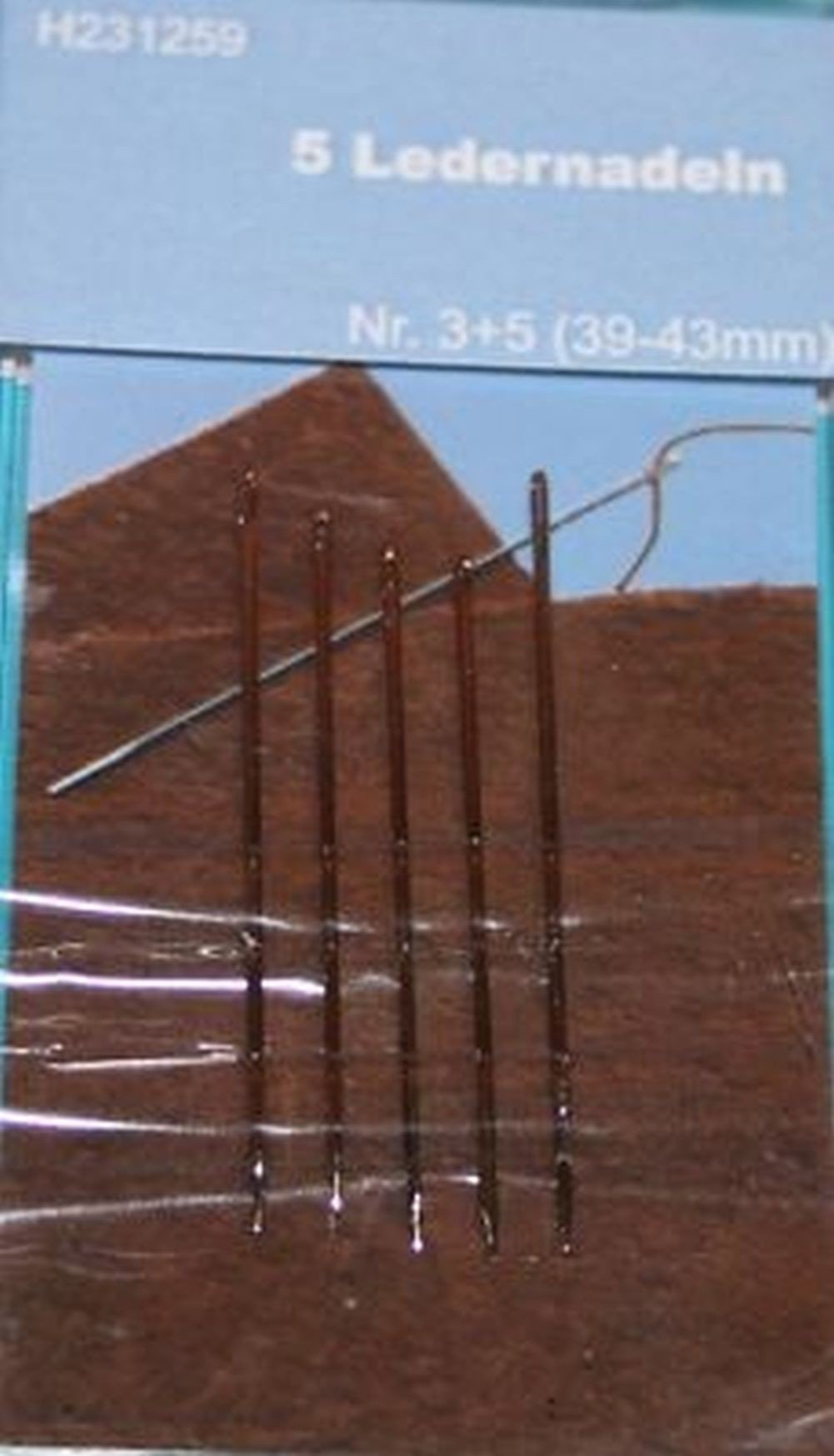TSL 5 x Leather Needles, Metal, Silver, 10.5 x 5 x 0.5 cm