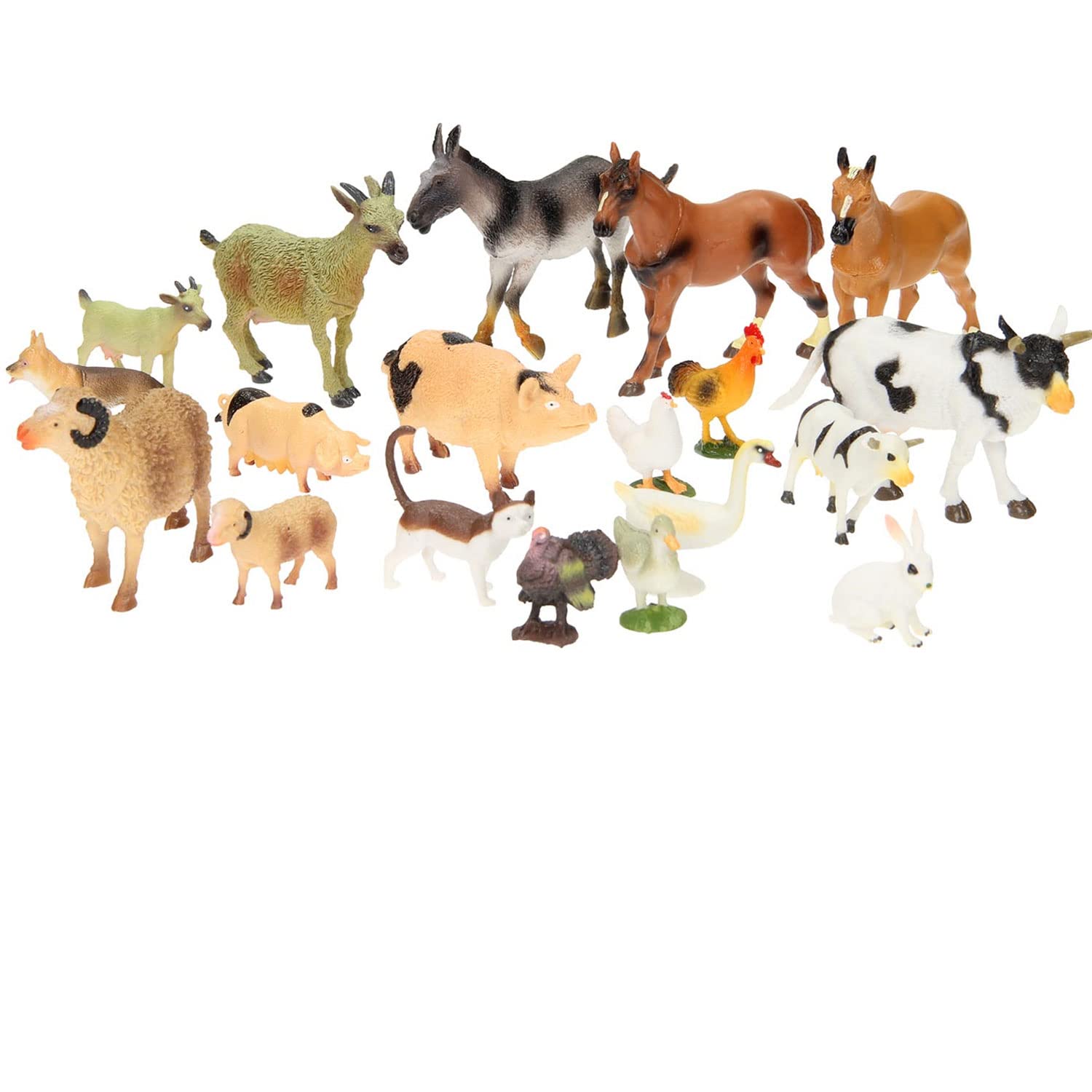 UMKYTOYS Farm Animal Toys Set Of 20 Pieces Kids toddlers playset