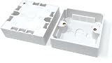 DRUT 1 Gang Surface Mount Back Box Pattress 25mm White BS5733 Electrical Outlet view 2