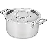 All-Clad Simply Strain Stainless Steel Multipot with Straining Lid, 6-Quart, Induction, Oven Broiler Safe 600F, Strainer, Pasta Strainer with Handle, Steamer Pot, Cookware, Home, Pots and Pans, Silver