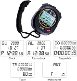 LAOPAO Stopwatch 1/100s 60 Lap Memories Large Display Mute Mode Waterproof view 2
