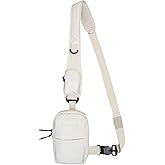 wrew Mini Sling Bag for Men-Crossbody Bag with Shoulder Straps for Women-Multipurpose Keyholder Travel Backpack for Hiking (Beige)