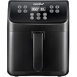 COMFEE' 5.8Qt Digital Air Fryer, Toaster Oven & Oilless Cooker, 1700W with 8 Preset Functions, LED Touchscreen, Shake Reminde