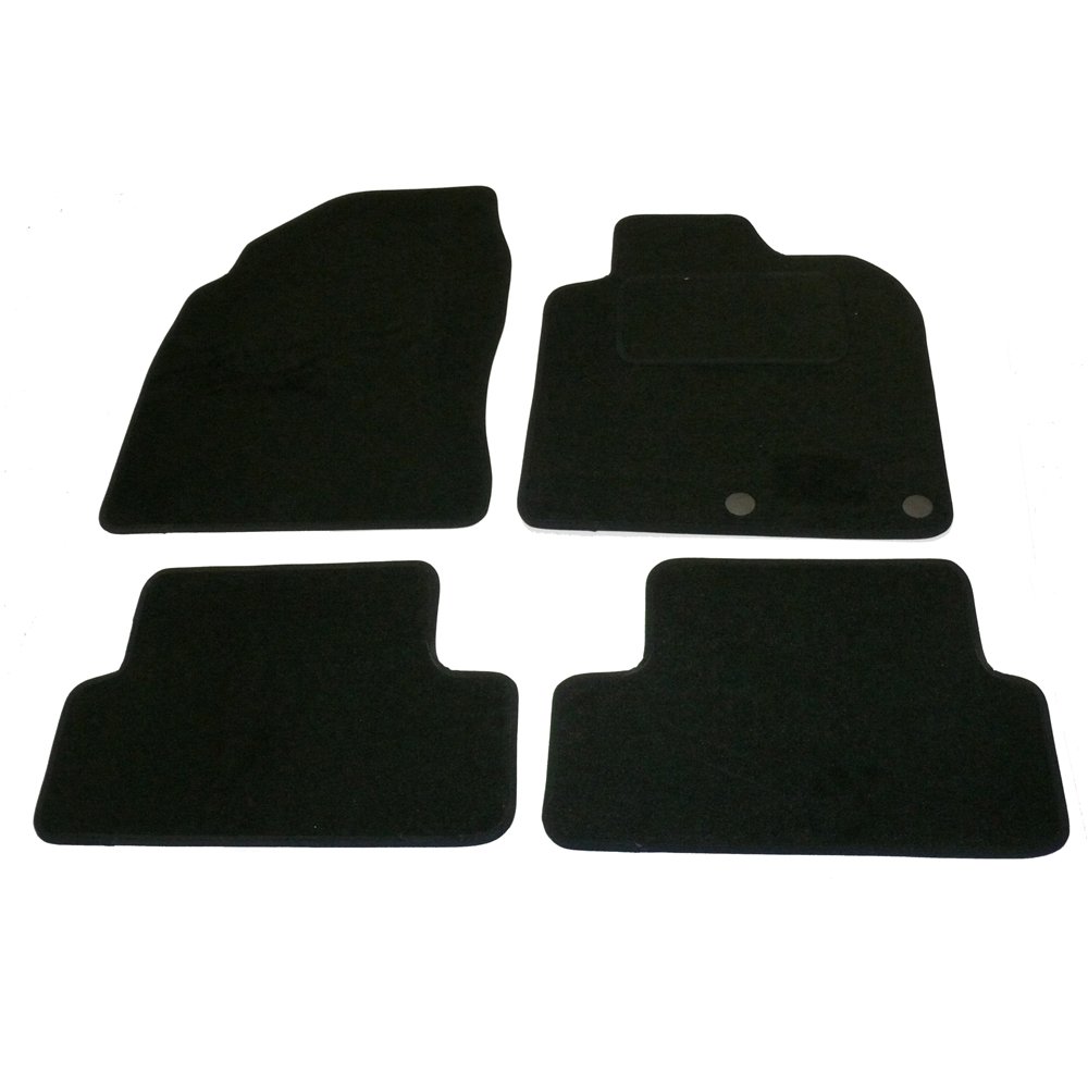 Sakura Mat Set Nissan Qashqai 5 Seat Carpet with Carpet Heelpad 2010-2014 - Black