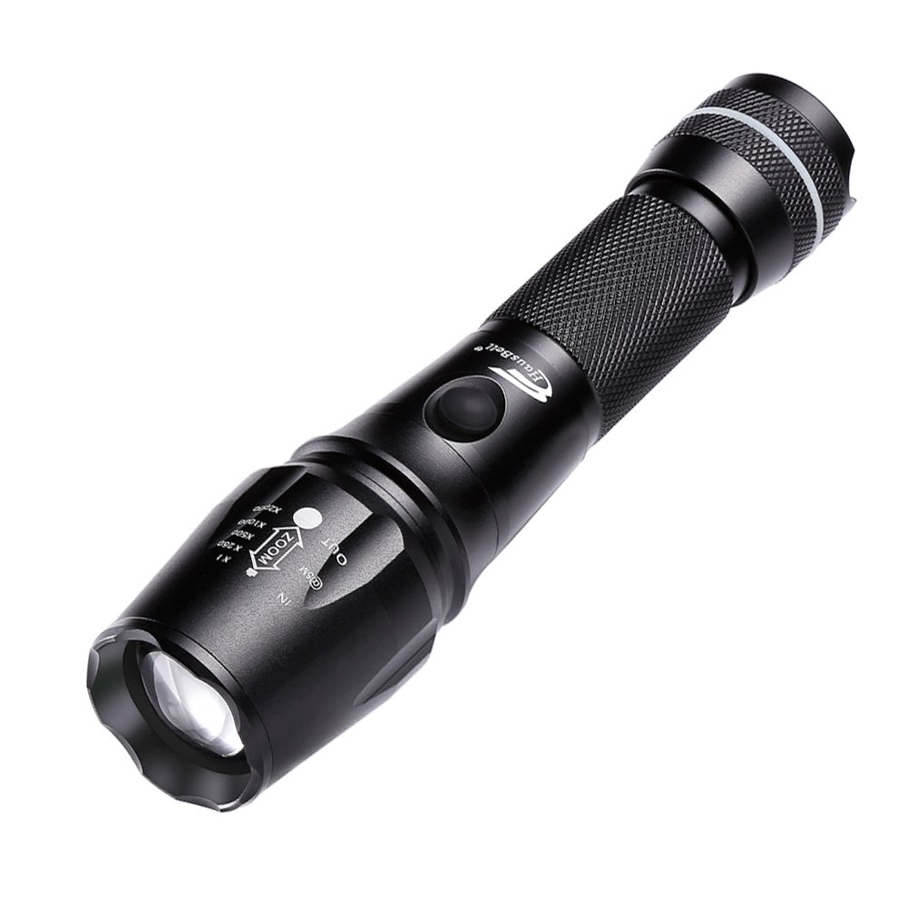 Flashlight, Hausbell T6-D 1000LM LED Flashlight for Camping,Patented product, 2 YEAR warranty!