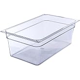 Carlisle FoodService Products 10203B07 StorPlus Full Size Polycarbonate Food Pan, 8" Deep, Clear