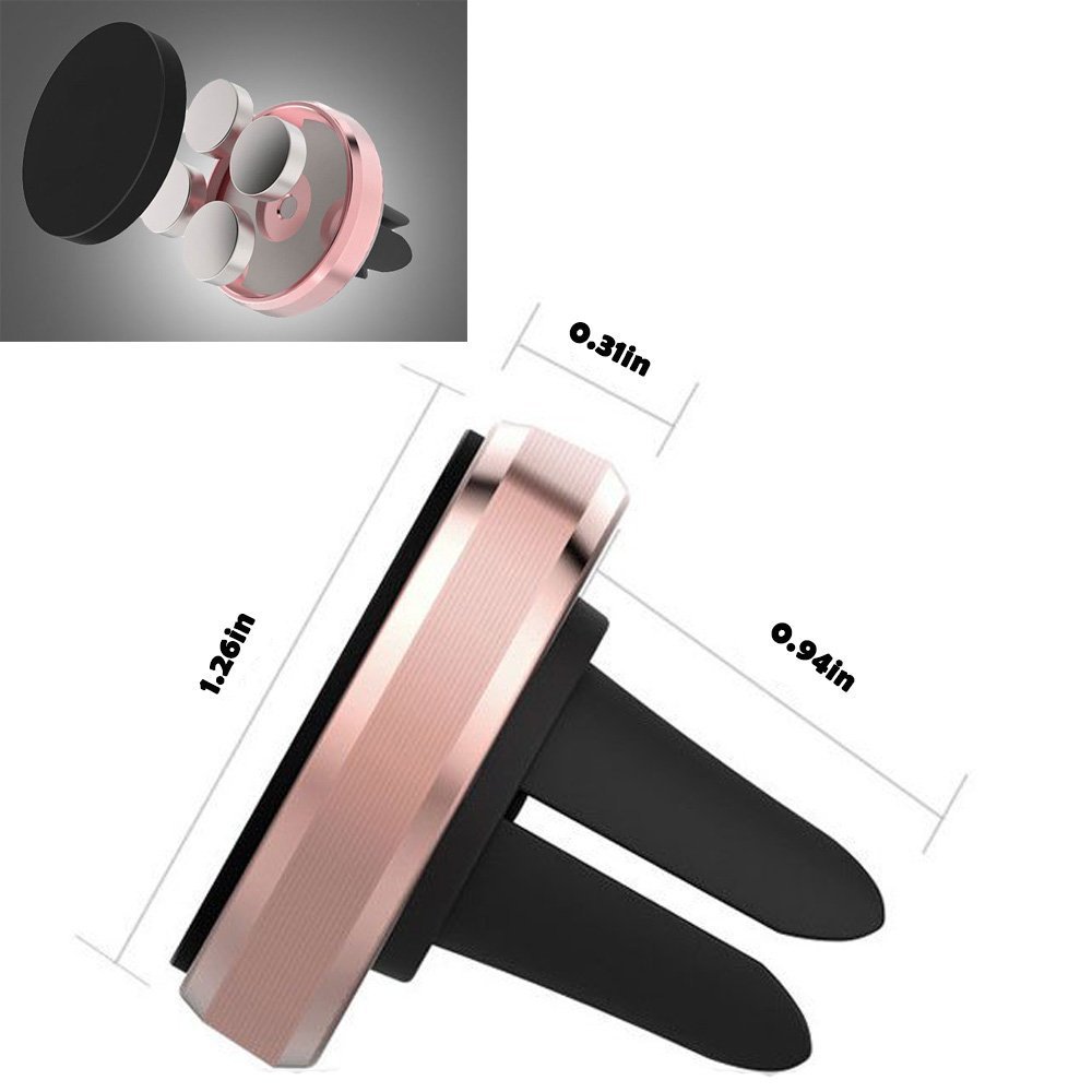 Phone Holder for Car Air Vent Mount Universal Mini Magnetic Stand (Golden)