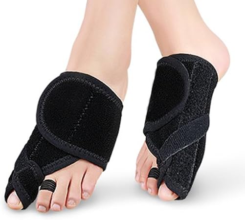 Amazon Oplaza 外反母趾矯正 親指を伸ばす腱膜瘤救済 黒いミディアムサイズ 左モデル3点ストラップ Oplaza 足指セパレーター 通販