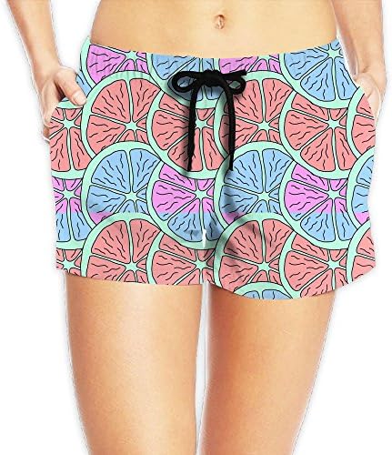 Haibobo Suummer Lemons Women's Swim Trunks Quick Dry Water Beach Board Shorts