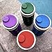 Wide-Mouth Mason Jar Silicone Lids and Corks (2 Lids & 2 Corks) | Leak-Proof, Reversible Lid + Silicone Cork Bottle Stopper | Wide Spout for Smoothies and Protein Shakes (Purple)