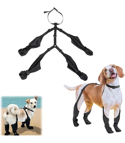 thumbnail image 2 of Dirt Proof Pants For Dogs Waterproof Dog Boots Leggings With Anti-Slip Soles - Adjustable Pet Paw Protectors For Outdoor Walking Dog Pants 2 of 13