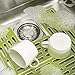 Joseph Joseph SinkSaver Adjustable Sink Protector Mat Two Grid Sections Fits Different Drain Positions Non-Slip, Green