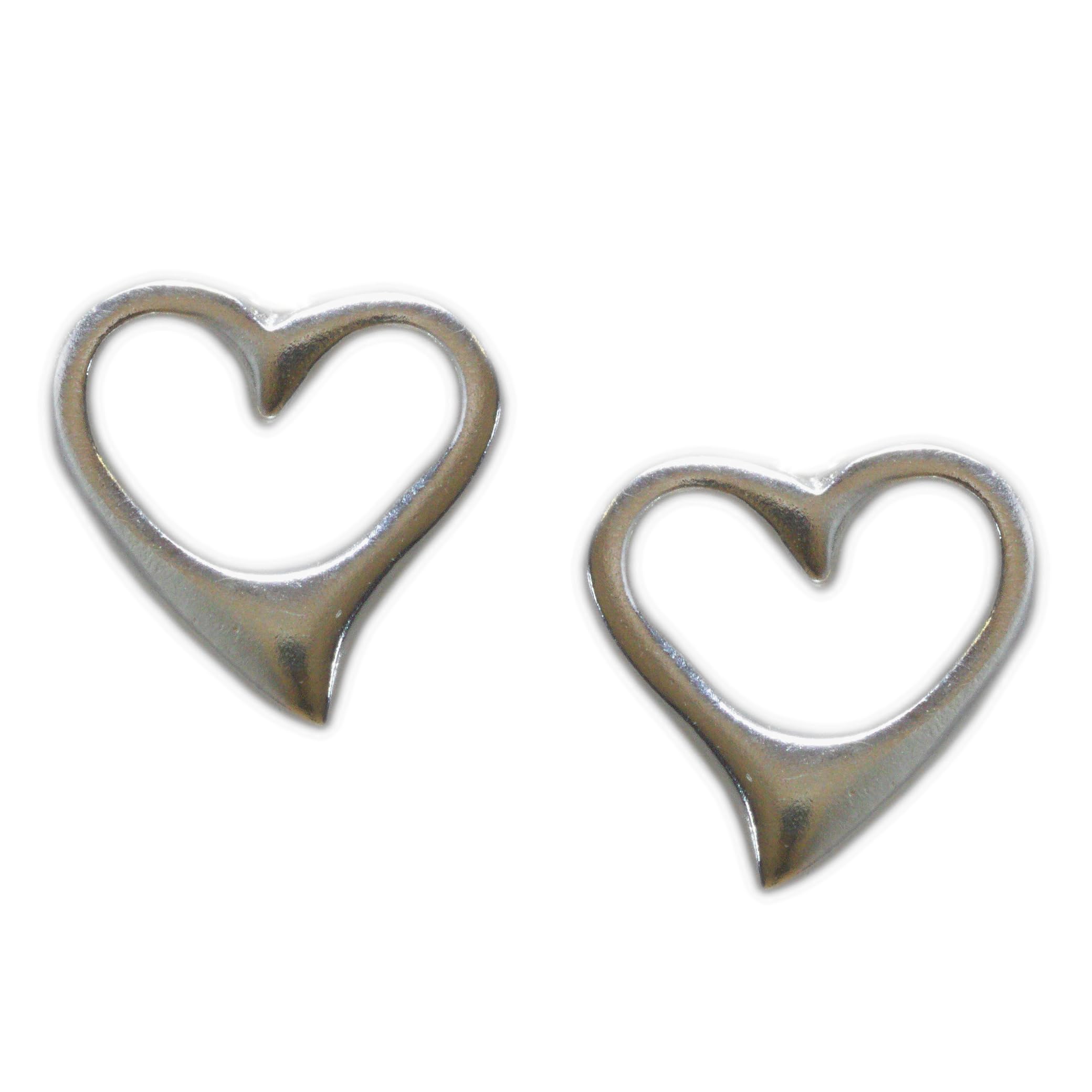 Arranview Jewellery Open Heart Stud Earring - 925 Sterling Silver — image 1