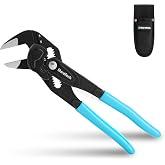 DURATECH 7-Inch Adjustable Pliers Wrench, Smooth Jaws Parallel Plier | CR-V Steel, Metric &amp; SAE Scale, Black Finish, Parallel, with Storage Pouch, for Home Repair &amp; Nut Tightening