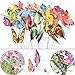 LeBeila Butterfly Stakes - 24 Garden Decor Butterflies Yard Decorations Lawn Patio Art Ornaments Waterproof Butterfly for Indoor Outdoor Planter Flower Pot Bed, Christmas & Party Supplies Crafts (24)