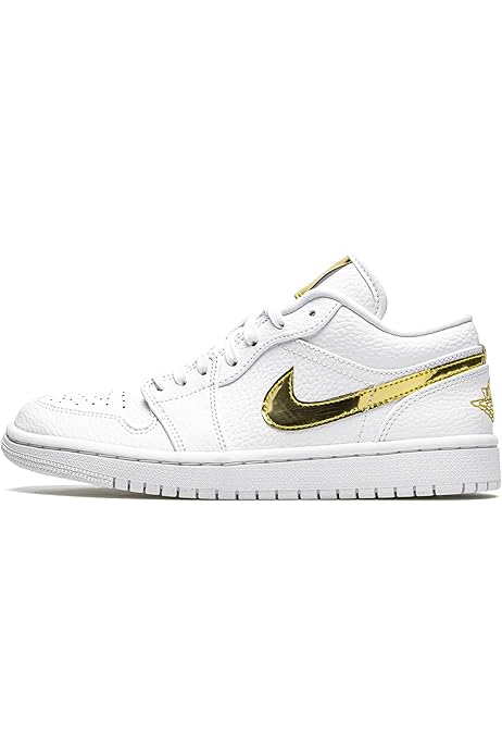 Amazon.com | Jordan WMNS Air 1 Low Se White Metallic Gold Womens 