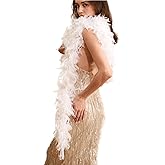 2 Yards 60g Turkey Chandelle Feather Boa for Women Costume Accessory,Party Dancing Dress Up, Holiday Decors