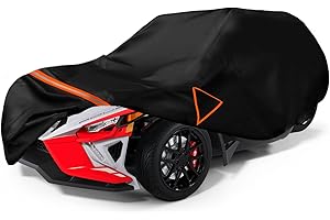 SAPUBK Waterproof Go Kart Cover Replace for 2015-2022 Polaris Slingshot Base/S/SL/SL LE/SLR/SL Icon Series/SLR Icon Series/R/R LE Model with Roof for Hardtop Sun Rain Dust Snow Protection