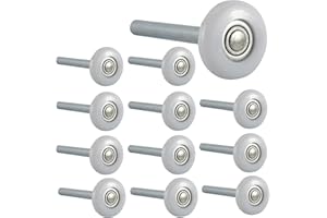 Artilife 12Pack 2" Nylon Garage Door Rollers Stamping Bearing, Quiet and Durable, 4" in Stem for 2" Garage Track Replacement 