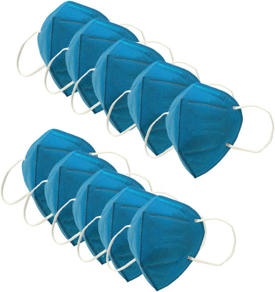 N90 Face Mask Medical Head-Mounted 10 PCS Blue