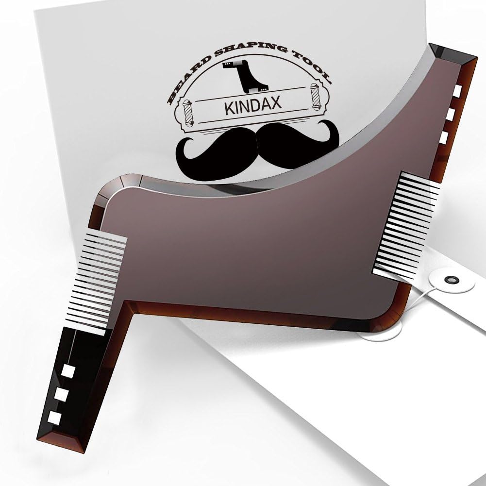 Kindax All-in-one Beard Comb Beard Shaping Template Tool for the Styling of Multiple Mordern Beard Styles