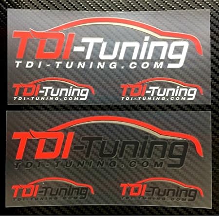 Amazon Co Jp Tdi Tuning Logo Sticker White Black 2 Piece Set Car Bike Products