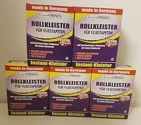 5x Rollkleister (je 200g) Tapetenkleister für Vliestapeten Kleister IN 3 MIN FERTIG!