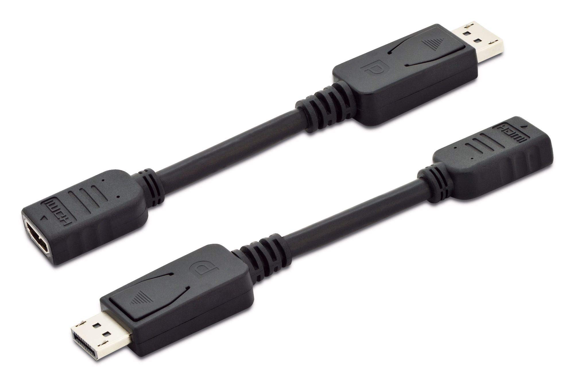 DIGITUS AK-340400-001-S 0.15m DP Male to HDMI Type A Female DisplayPort Adapter Cable - Black