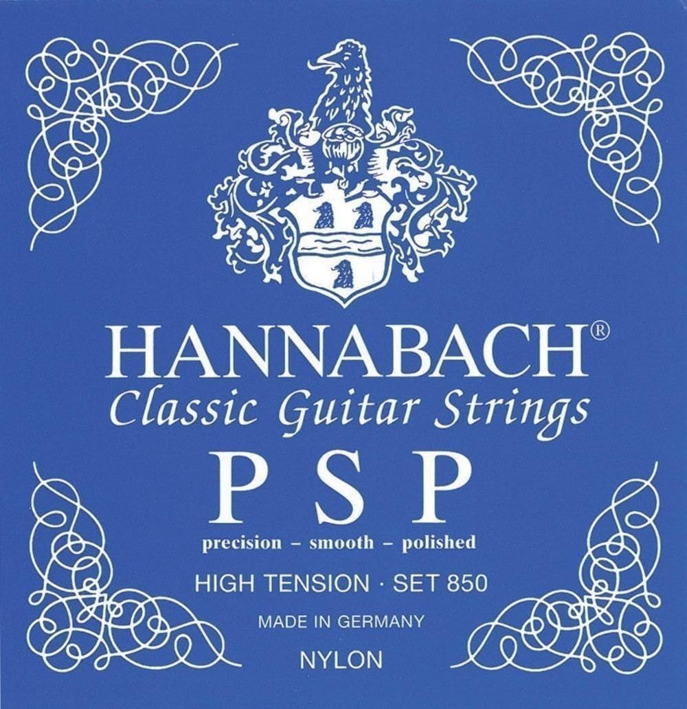 Hannabach 652767 Series 850 High Tension Classical Guitar Strings PSP (Full Set), Silver